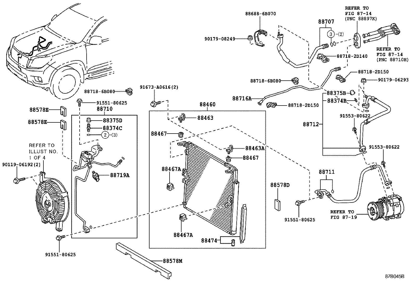  LAND CRUISER PRADO |  HEATING AIR CONDITIONING COOLER PIPING