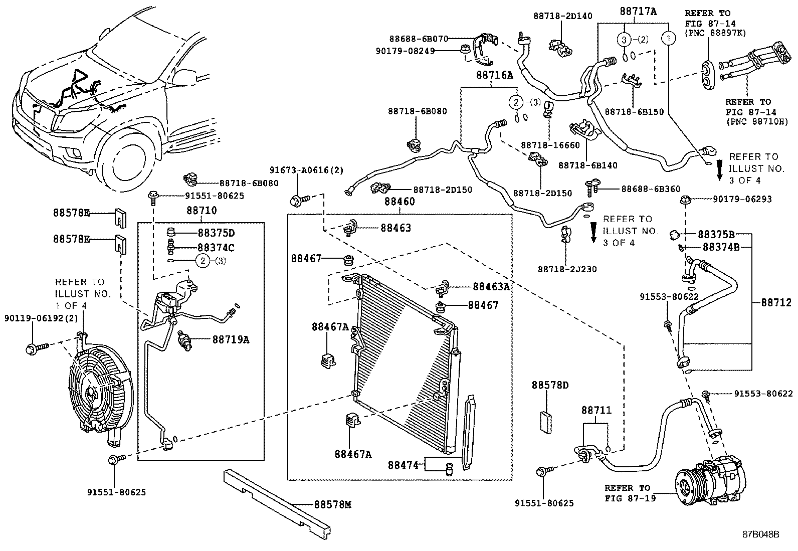  LAND CRUISER PRADO |  HEATING AIR CONDITIONING COOLER PIPING
