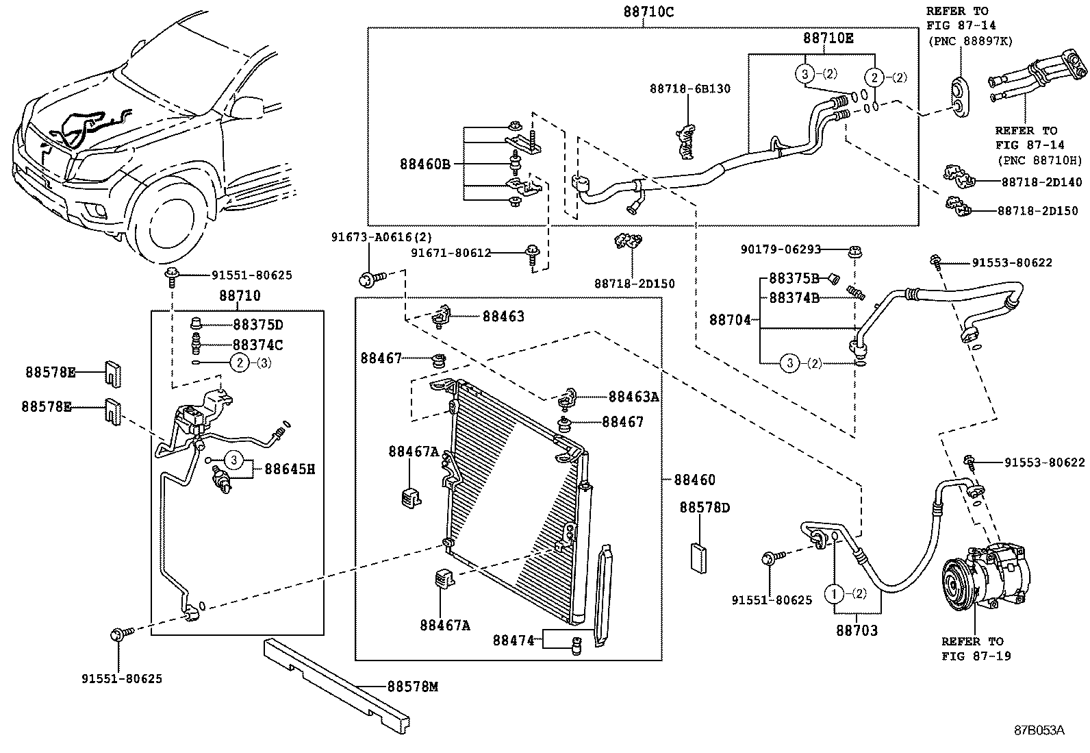  LAND CRUISER PRADO |  HEATING AIR CONDITIONING COOLER PIPING