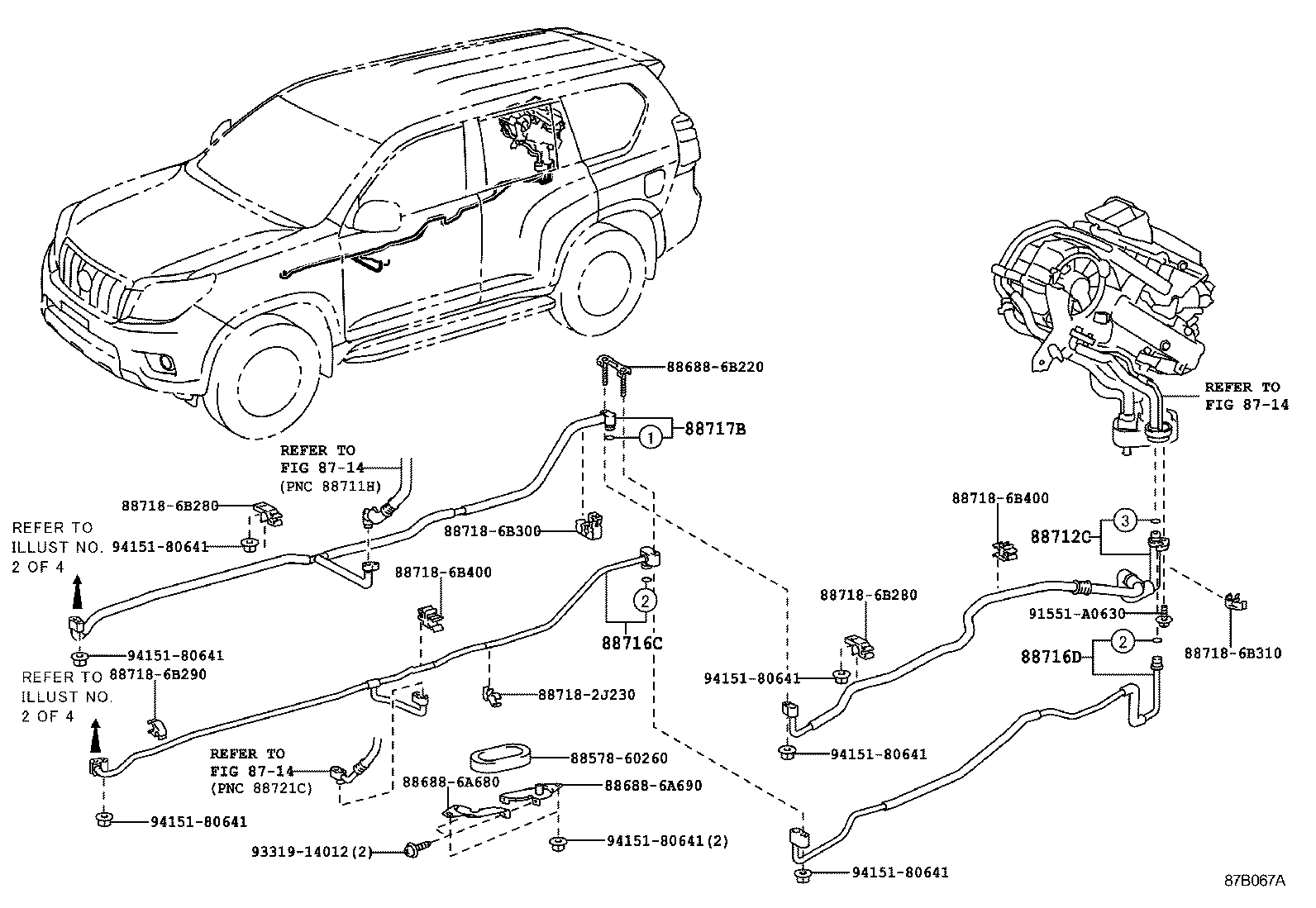  LAND CRUISER PRADO |  HEATING AIR CONDITIONING COOLER PIPING