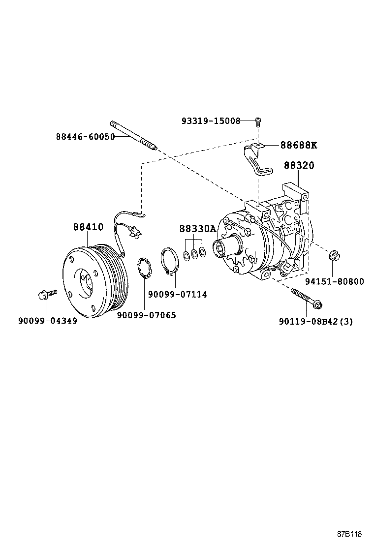  4RUNNER |  HEATING AIR CONDITIONING COMPRESSOR