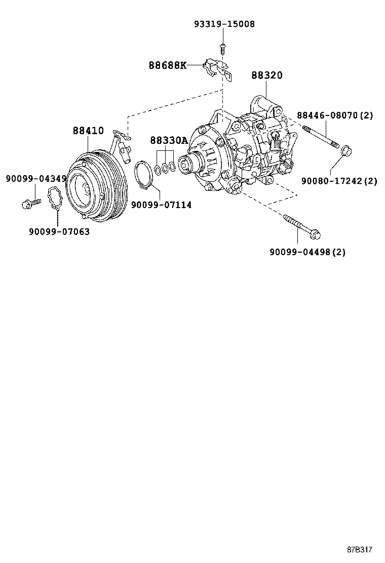  SIENNA |  HEATING AIR CONDITIONING COMPRESSOR