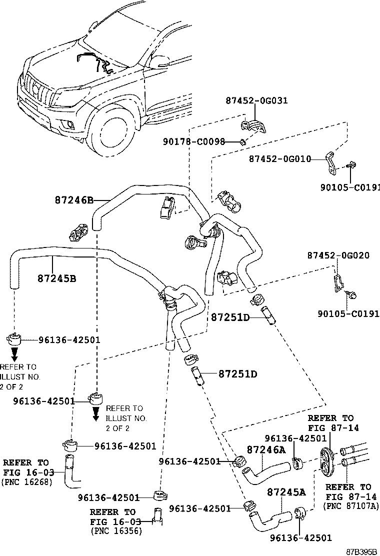  LAND CRUISER PRADO |  HEATING AIR CONDITIONING WATER PIPING
