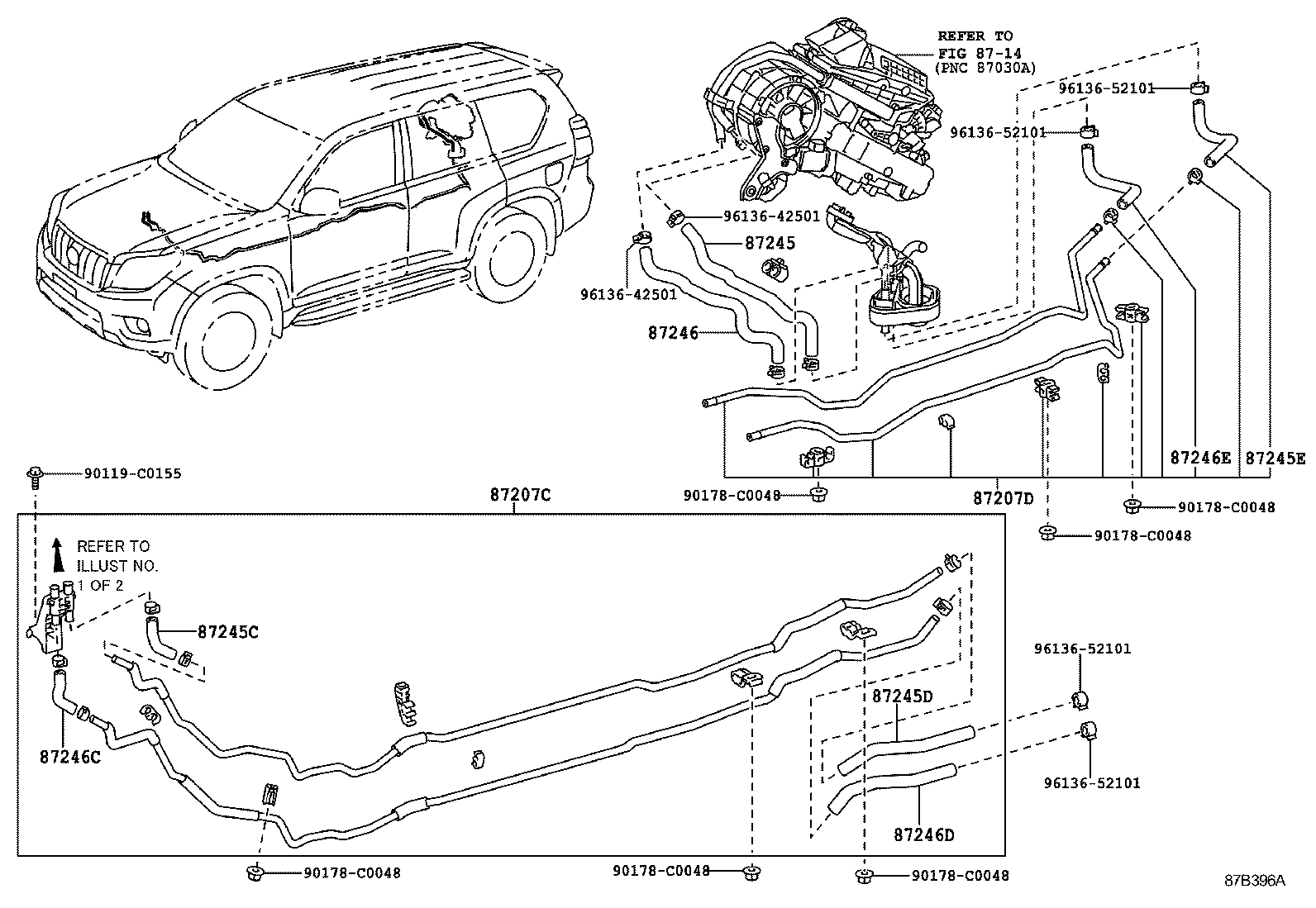  LAND CRUISER PRADO |  HEATING AIR CONDITIONING WATER PIPING