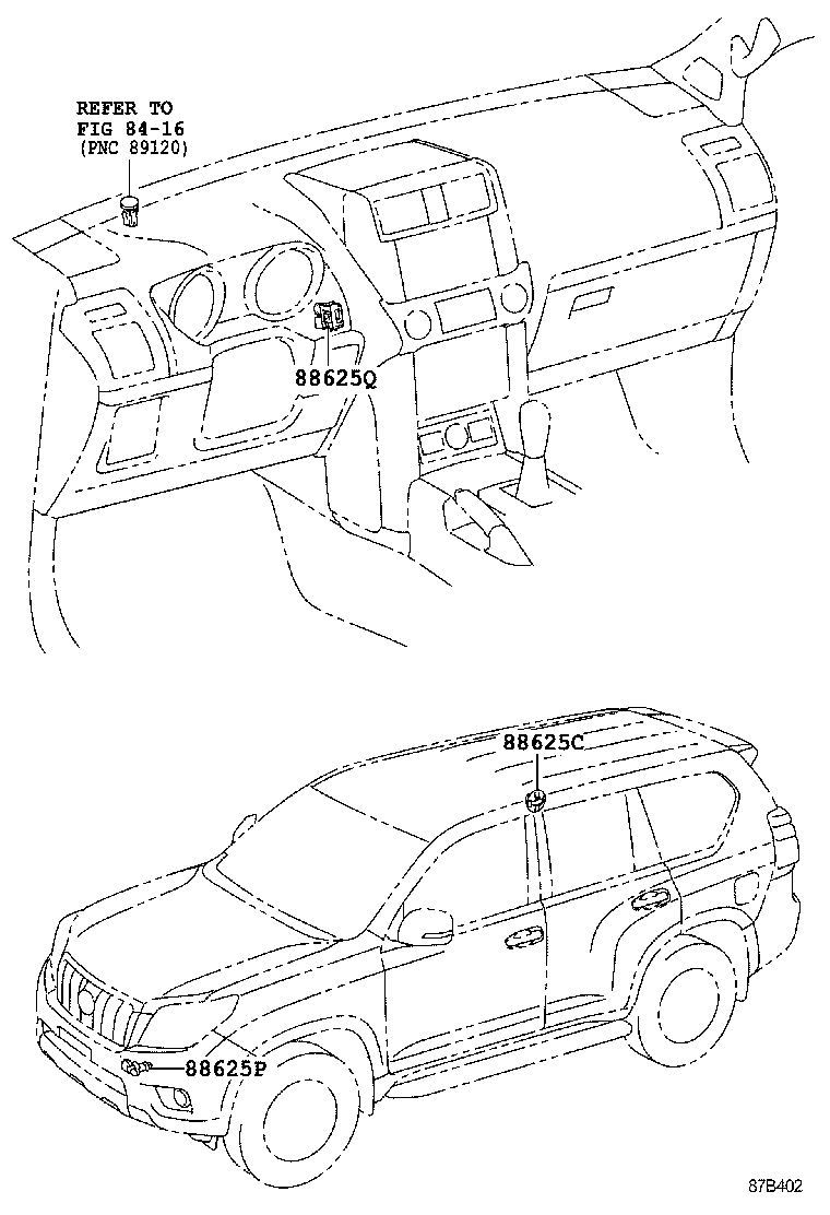  LAND CRUISER PRADO |  HEATING AIR CONDITIONING CONTROL AIR DUCT