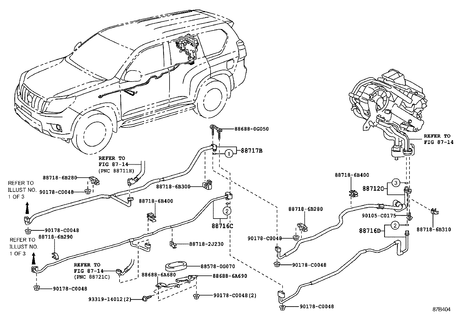  LAND CRUISER PRADO |  HEATING AIR CONDITIONING COOLER PIPING