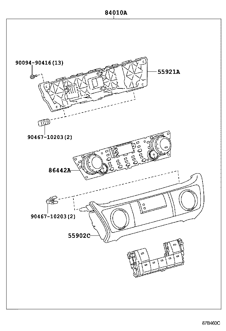  LAND CRUISER PRADO |  HEATING AIR CONDITIONING CONTROL AIR DUCT