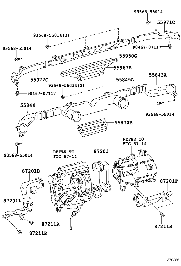  DYNA |  HEATING AIR CONDITIONING CONTROL AIR DUCT
