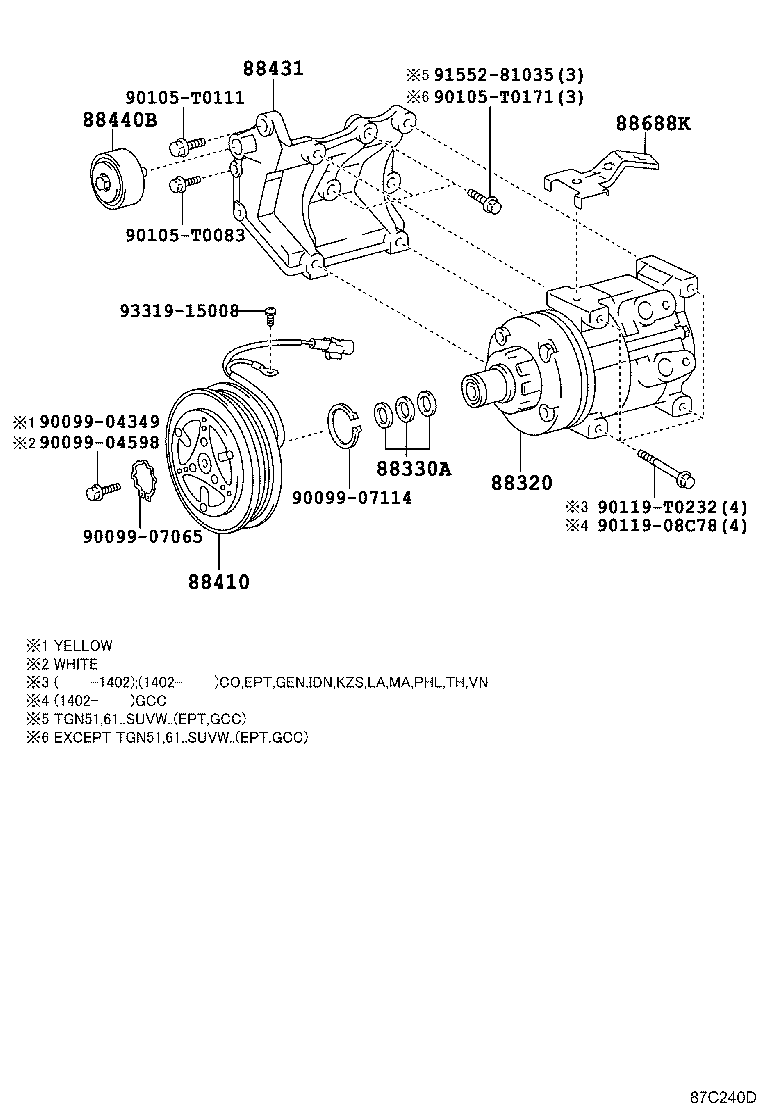  FORTUNER |  HEATING AIR CONDITIONING COMPRESSOR