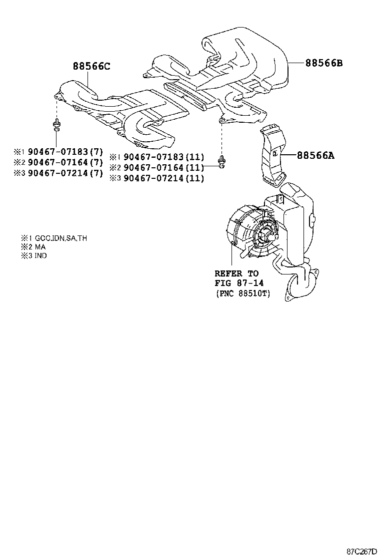  INNOVA KIJANG |  HEATING AIR CONDITIONING CONTROL AIR DUCT