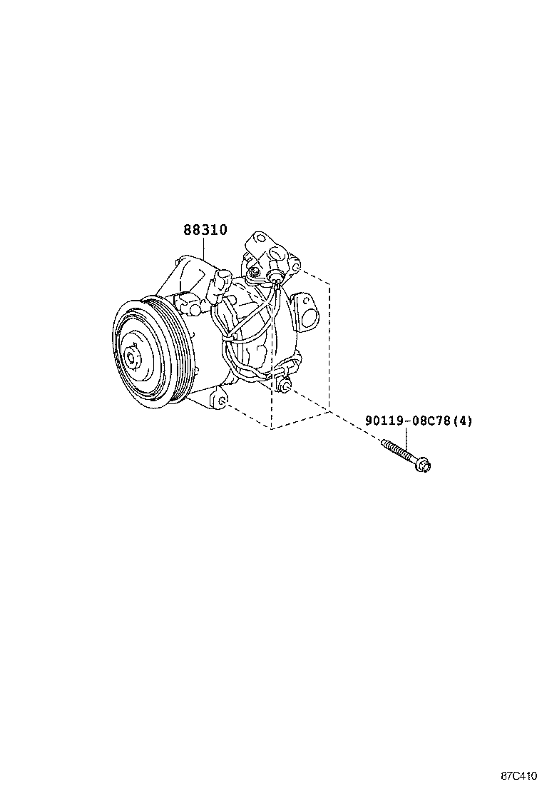  YARIS |  HEATING AIR CONDITIONING COMPRESSOR