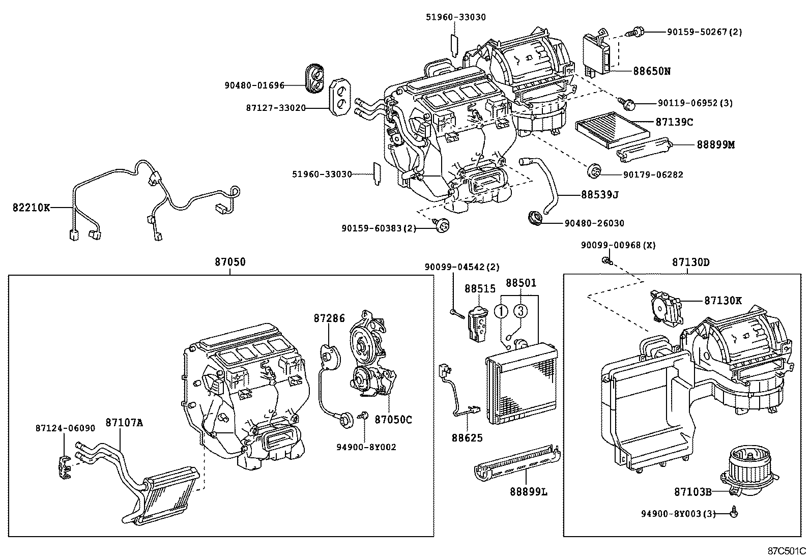  CAMRY AURION HV ARL |  HEATING AIR CONDITIONING COOLER UNIT