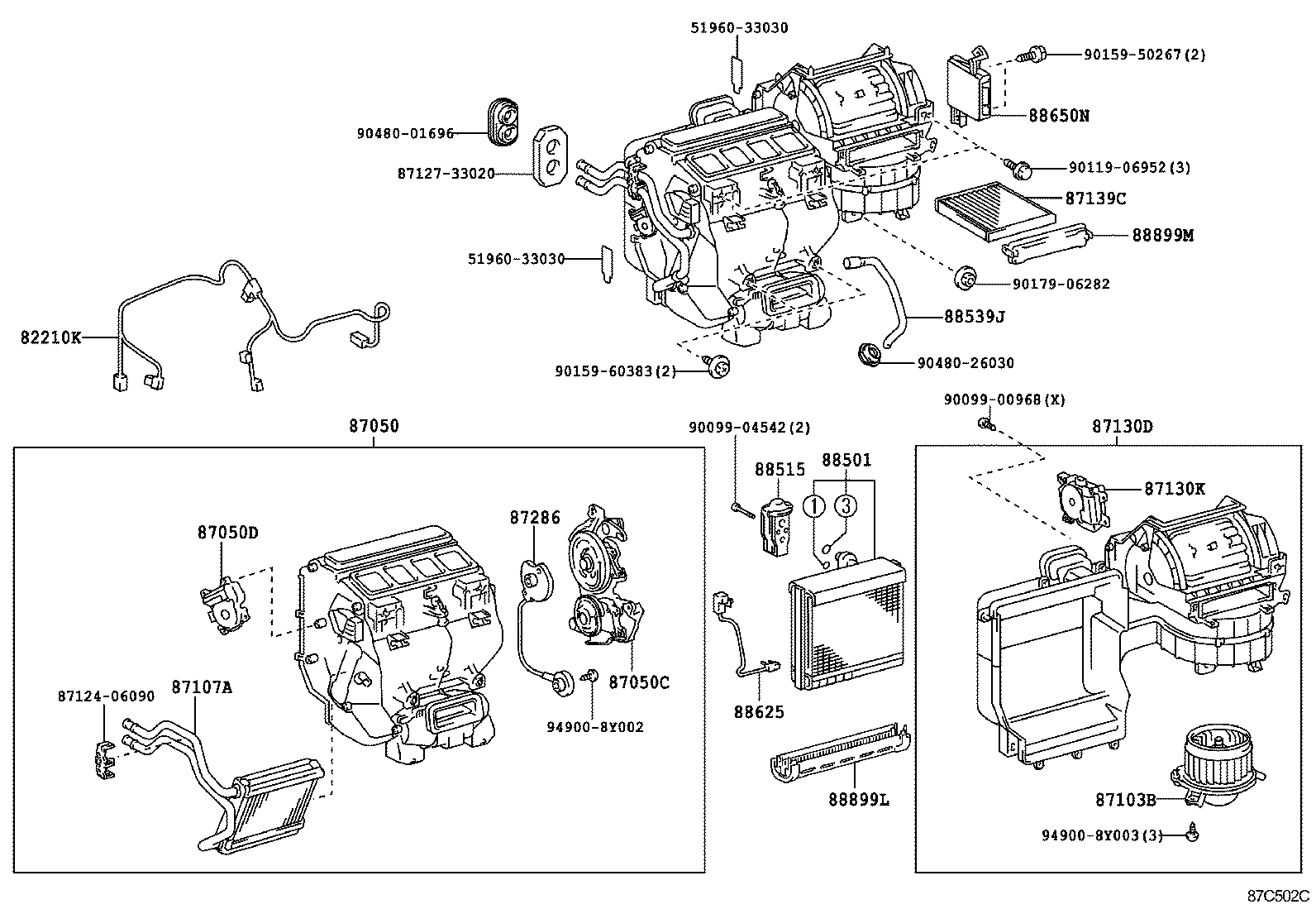  CAMRY AURION HV ARL |  HEATING AIR CONDITIONING COOLER UNIT