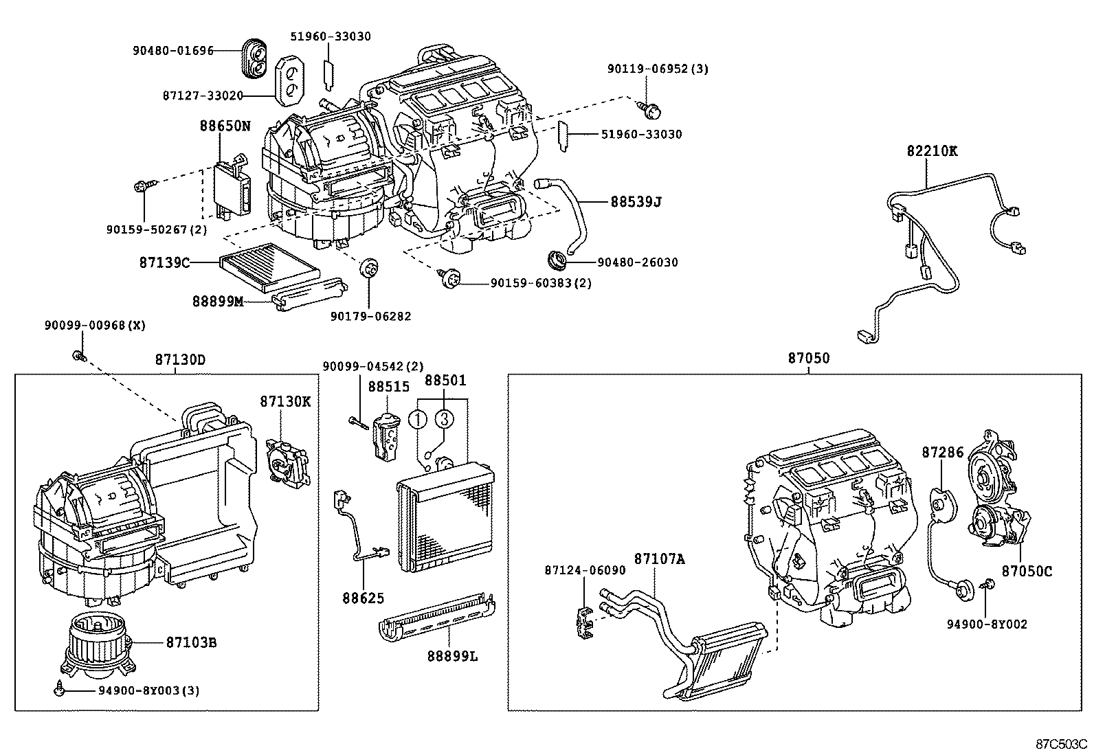  CAMRY AURION HV ARL |  HEATING AIR CONDITIONING COOLER UNIT