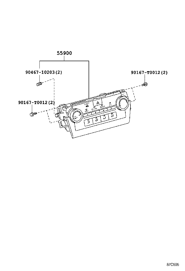  CAMRY AURION HV ARL |  HEATING AIR CONDITIONING CONTROL AIR DUCT