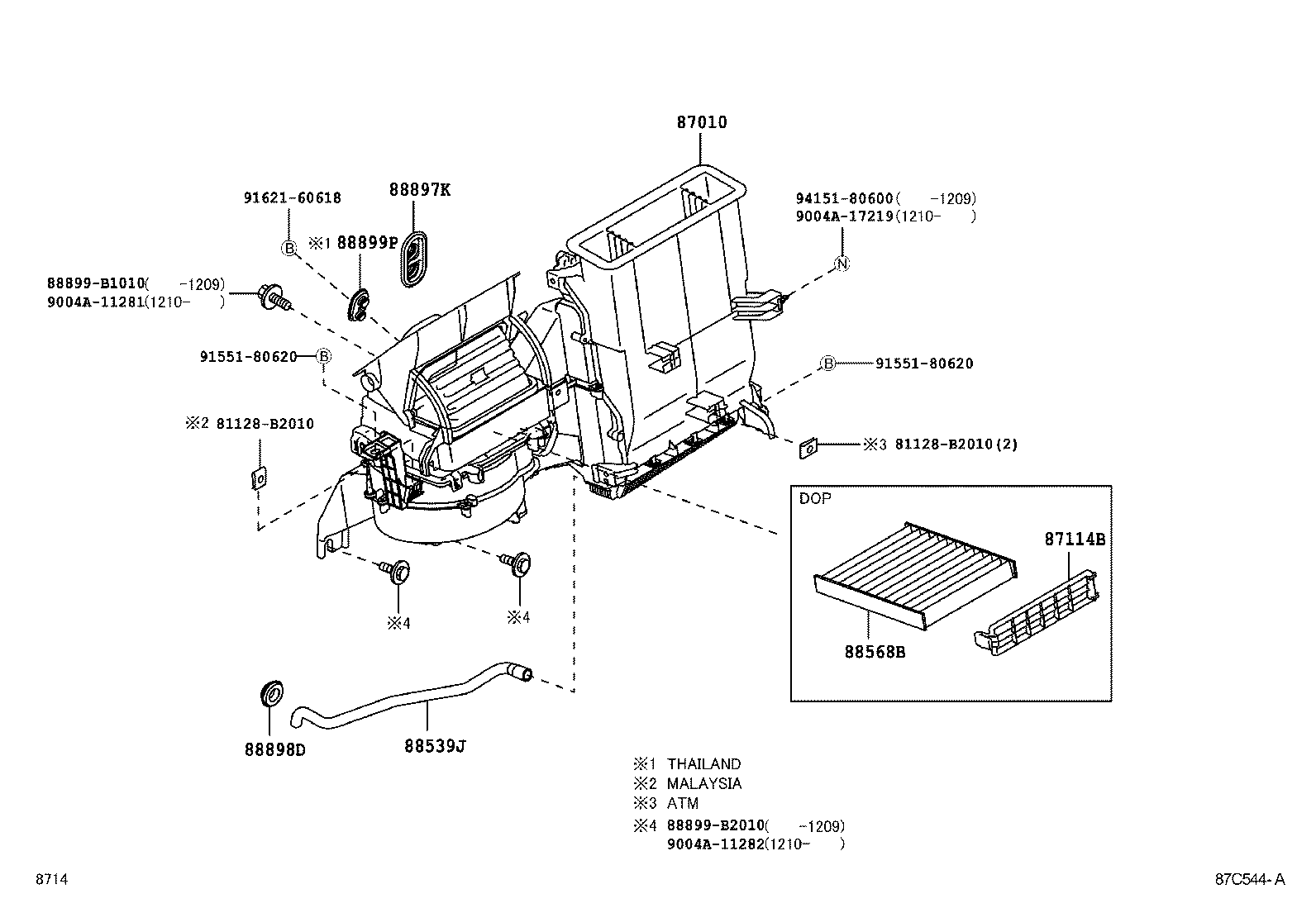 AVANZA |  HEATING AIR CONDITIONING COOLER UNIT