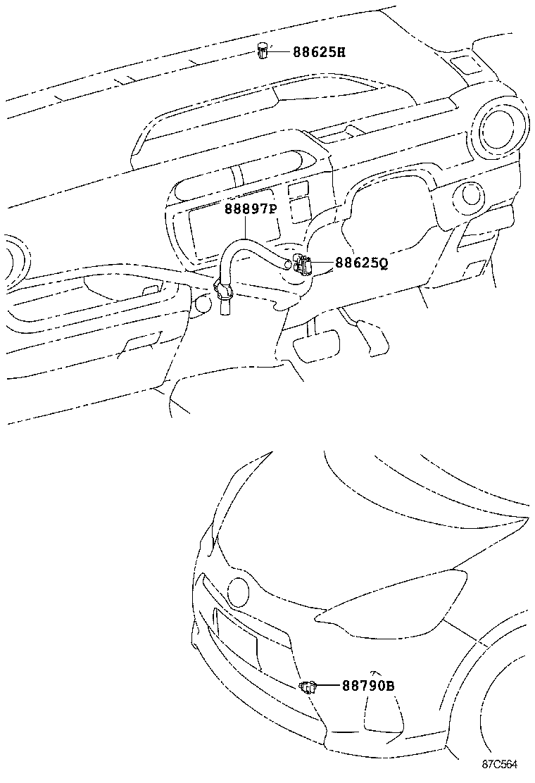  PRIUS C |  HEATING AIR CONDITIONING CONTROL AIR DUCT