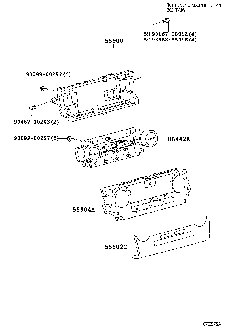  CAMRY HYBRID ASIA |  HEATING AIR CONDITIONING CONTROL AIR DUCT