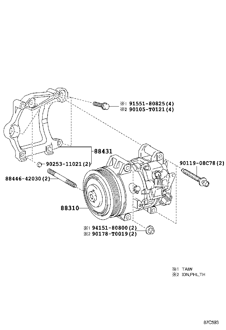  CAMRY HYBRID ASIA |  HEATING AIR CONDITIONING COMPRESSOR