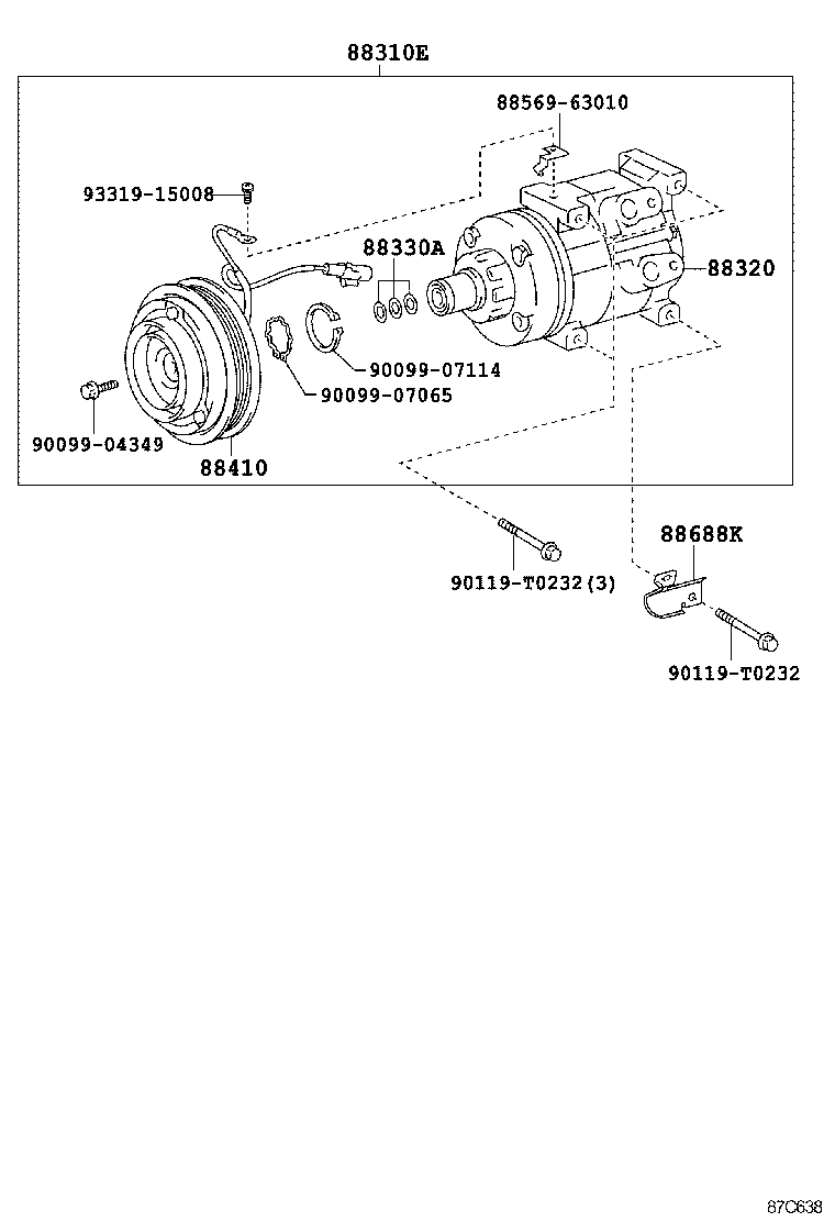  FORTUNER |  HEATING AIR CONDITIONING COMPRESSOR