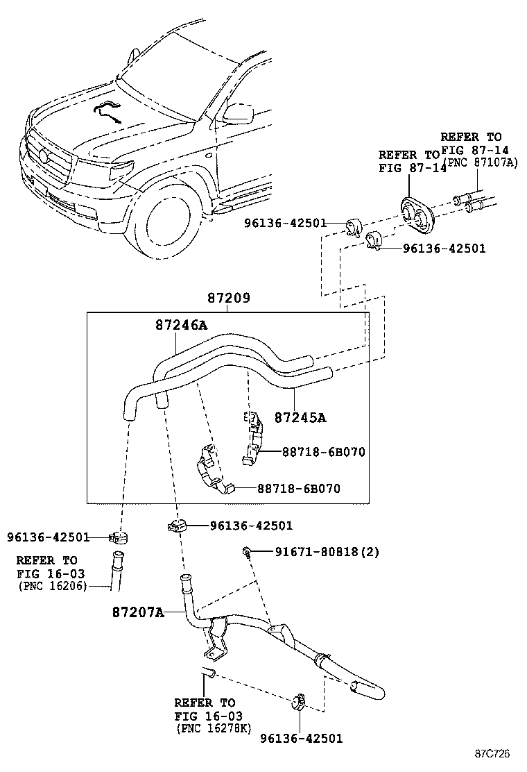  LAND CRUISER 200 |  HEATING AIR CONDITIONING WATER PIPING