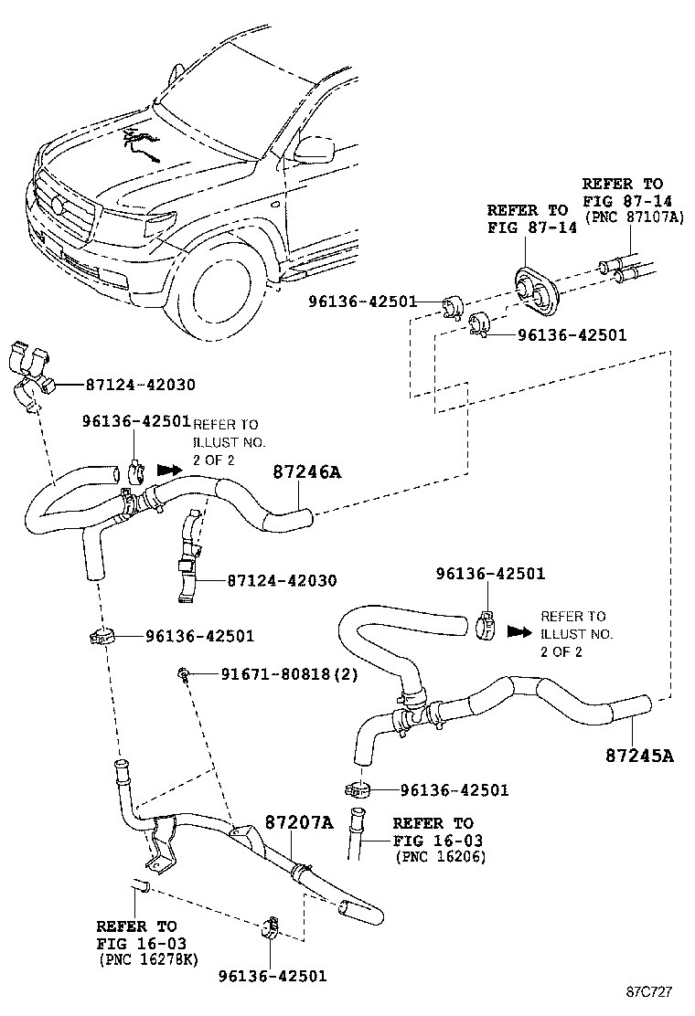  LAND CRUISER 200 |  HEATING AIR CONDITIONING WATER PIPING