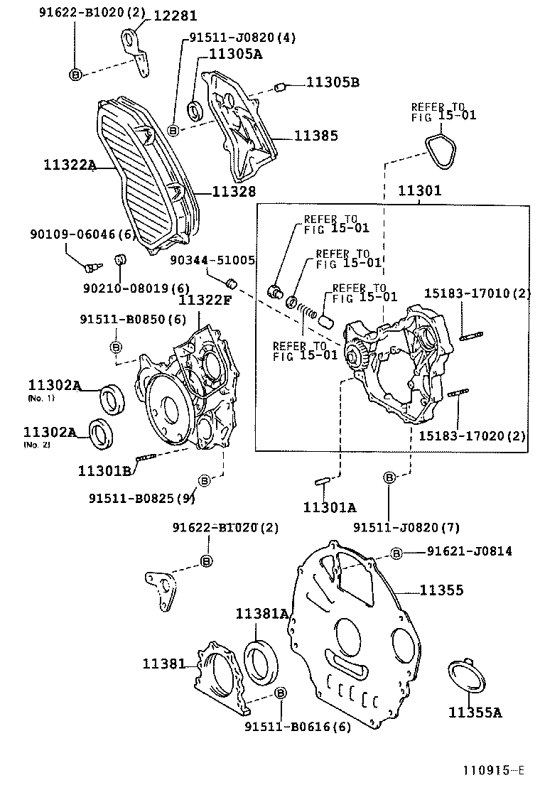  COASTER |  TIMING GEAR COVER REAR END PLATE