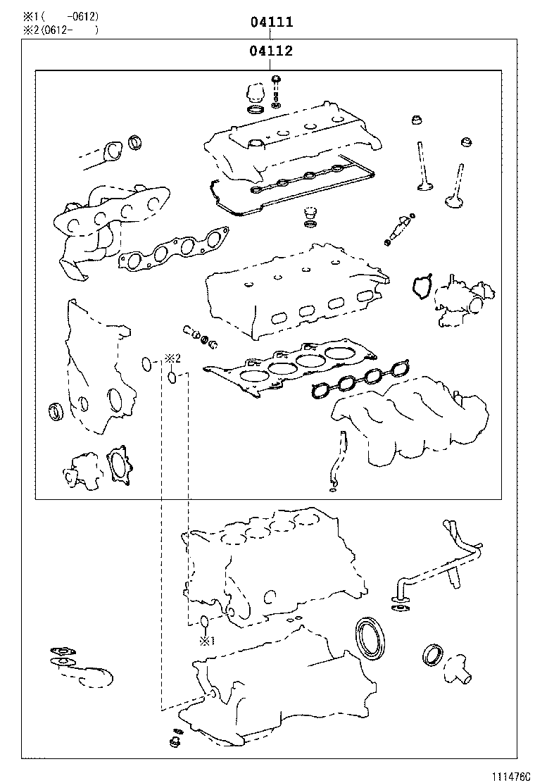  COROLLA |  ENGINE OVERHAUL GASKET KIT