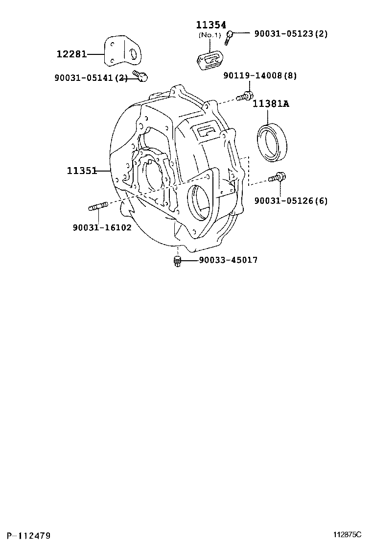  DYNA |  TIMING GEAR COVER REAR END PLATE
