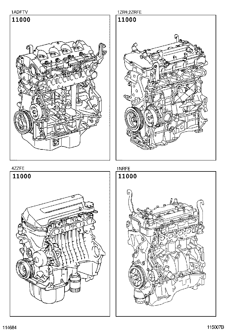  AURIS UKP |  PARTIAL ENGINE ASSEMBLY