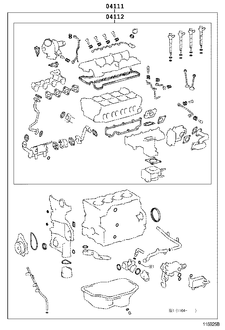  AURIS UKP |  ENGINE OVERHAUL GASKET KIT