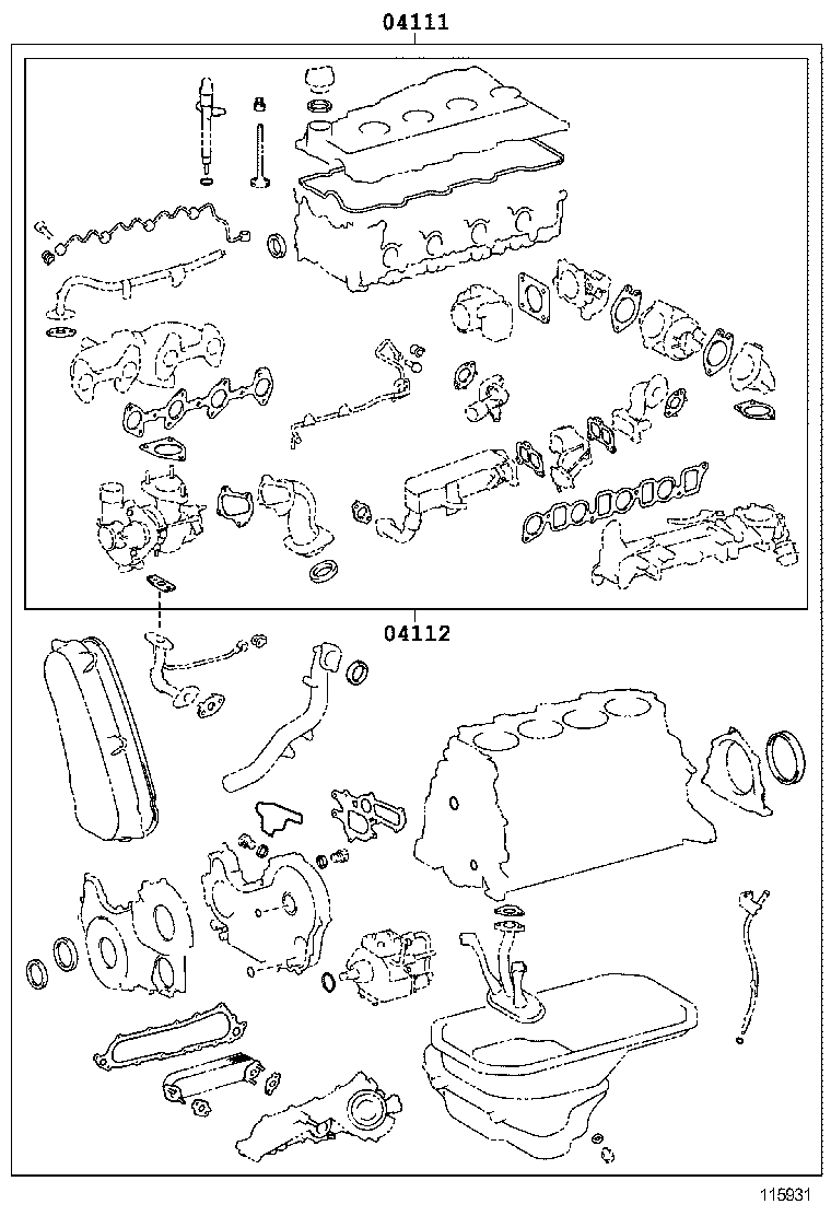  INNOVA KIJANG INNOVA |  ENGINE OVERHAUL GASKET KIT