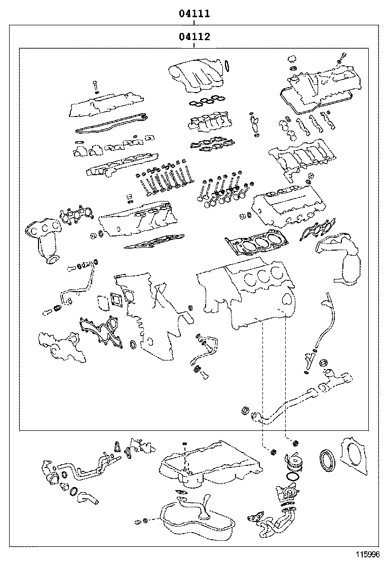  HIGHLANDER KLUGER |  ENGINE OVERHAUL GASKET KIT