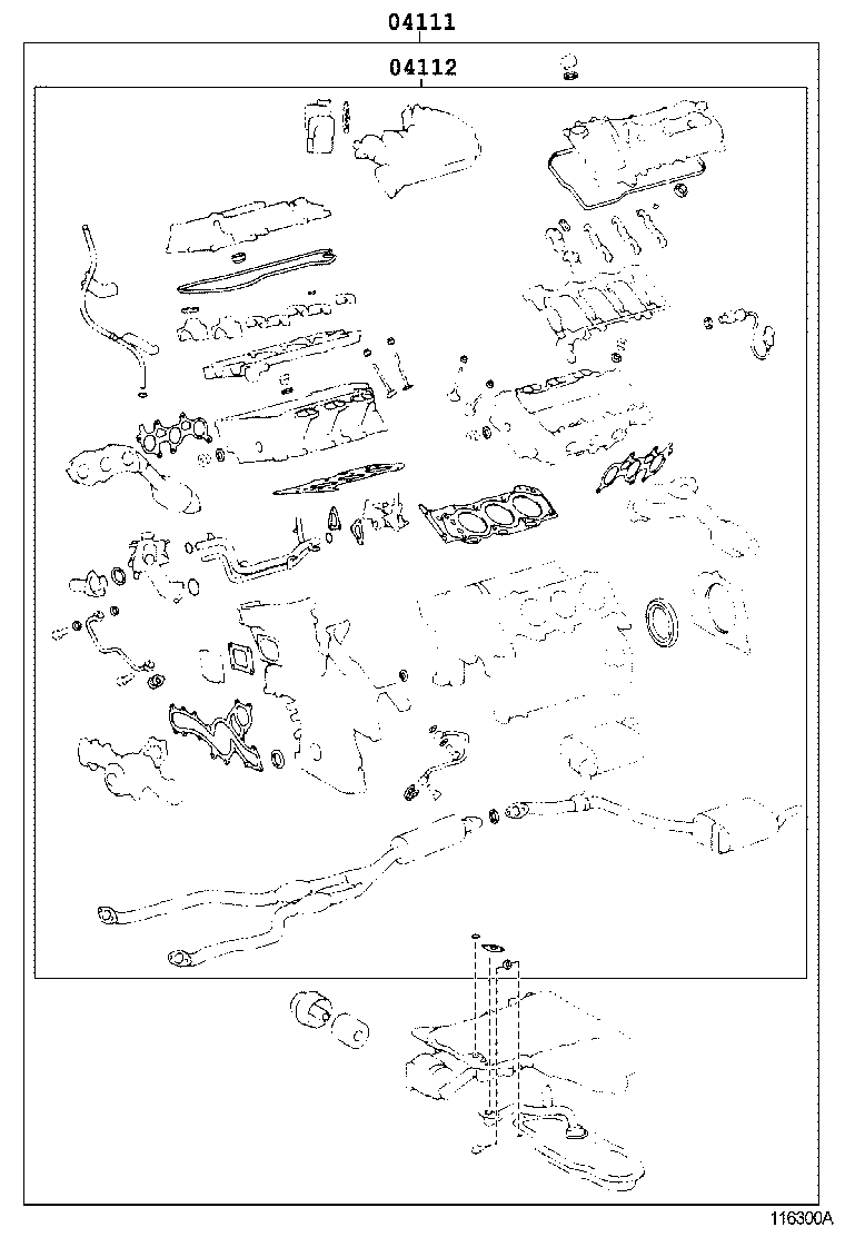  CROWN CHINA |  ENGINE OVERHAUL GASKET KIT