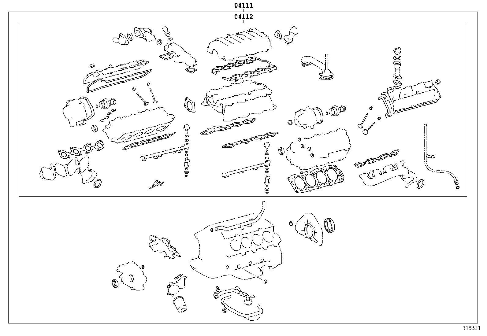  CROWN CHINA |  ENGINE OVERHAUL GASKET KIT