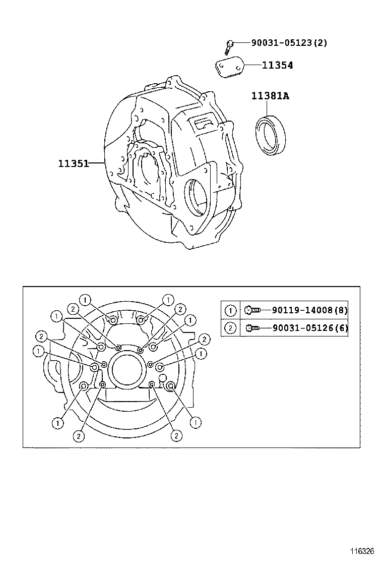  DYNA |  TIMING GEAR COVER REAR END PLATE