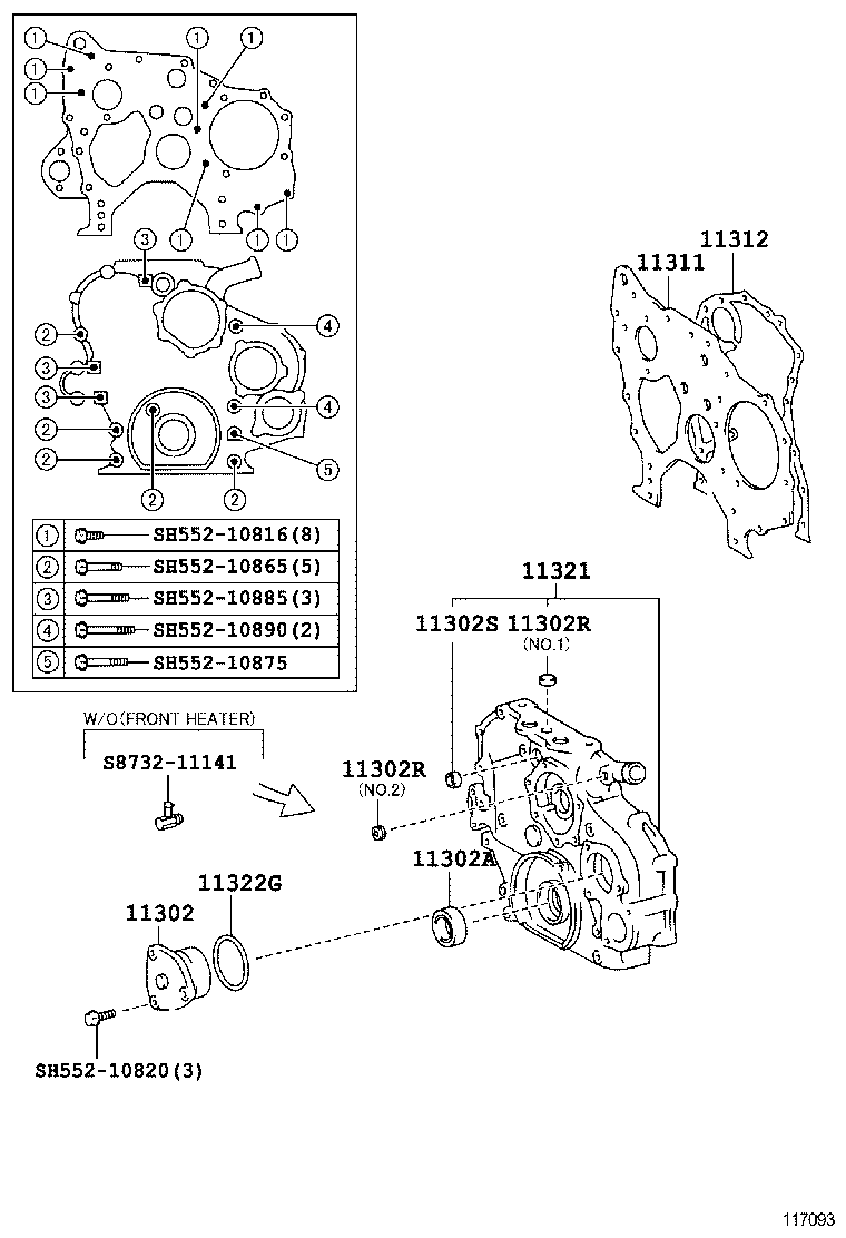  DYNA |  TIMING GEAR COVER REAR END PLATE