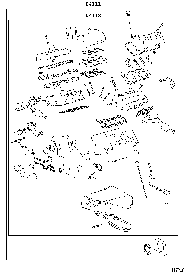  CROWN |  ENGINE OVERHAUL GASKET KIT