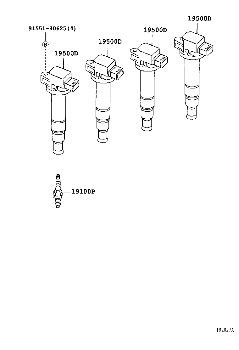  COROLLA |  IGNITION COIL SPARK PLUG