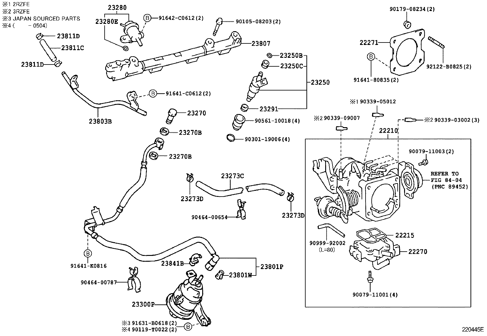 TOYOTA HILUXRZN168LPRMDK TOOLENGINEFUEL FUEL INJECTION SYSTEM