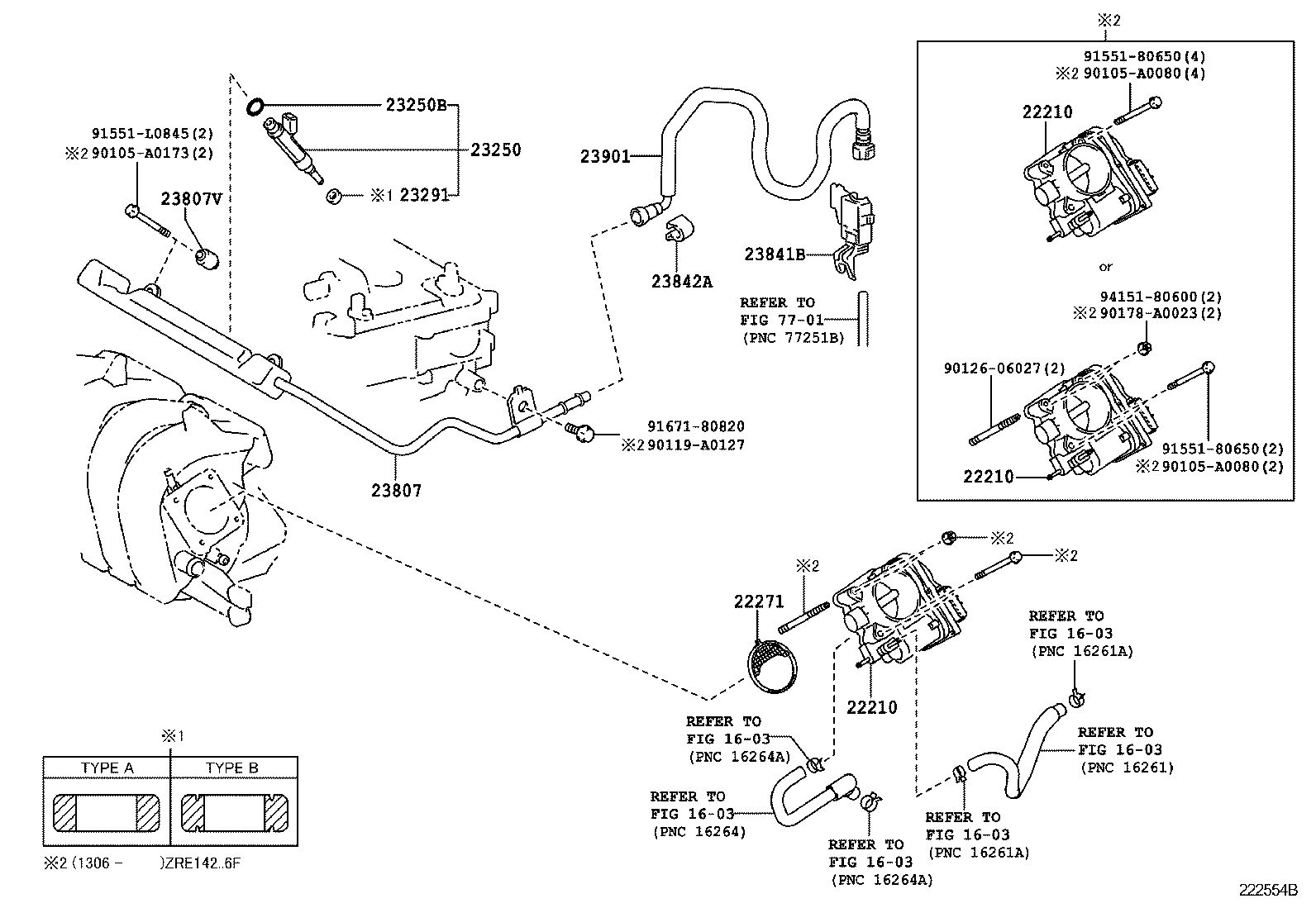 TOYOTA COROLLA SED WGZRE141LAEFNK TOOLENGINEFUEL FUEL INJECTION