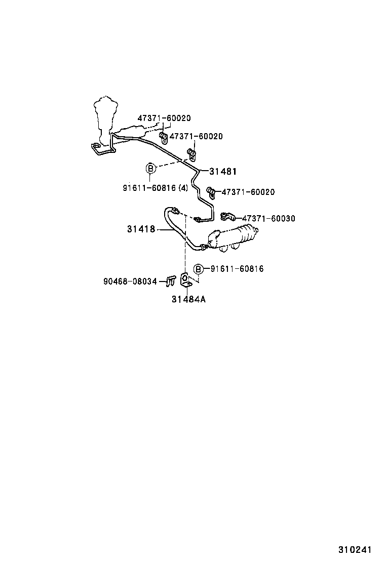  LAND CRUISER 70 |  CLUTCH PEDAL FLEXIBLE HOSE