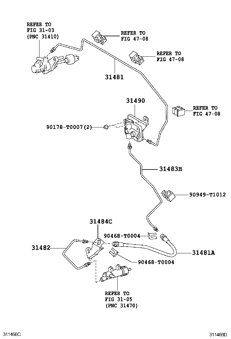  FORTUNER |  CLUTCH PEDAL FLEXIBLE HOSE
