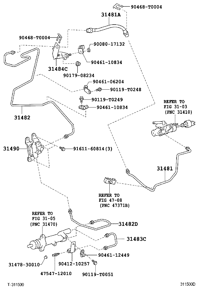  FORTUNER |  CLUTCH PEDAL FLEXIBLE HOSE
