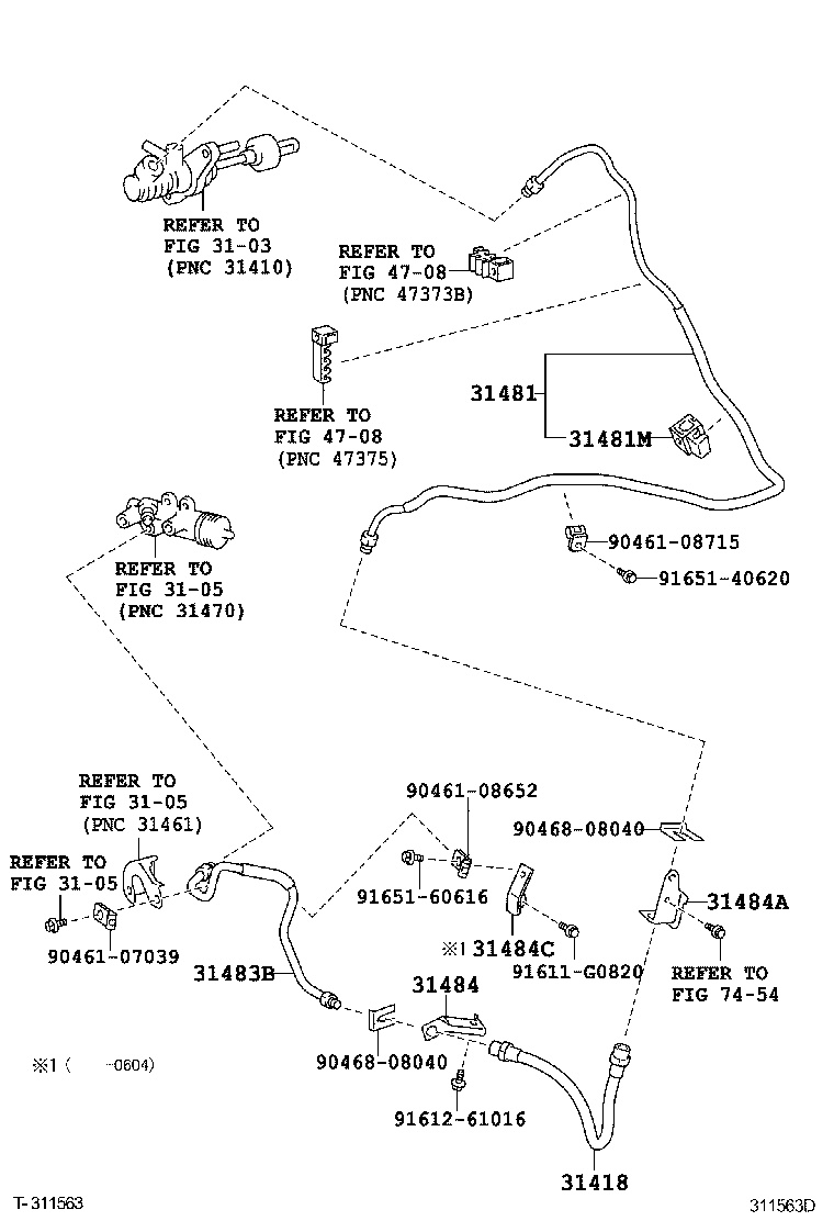  RAV4 |  CLUTCH PEDAL FLEXIBLE HOSE