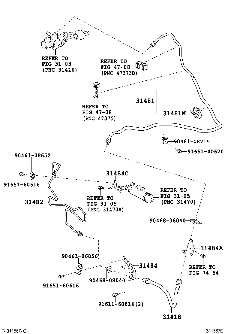  RAV4 |  CLUTCH PEDAL FLEXIBLE HOSE