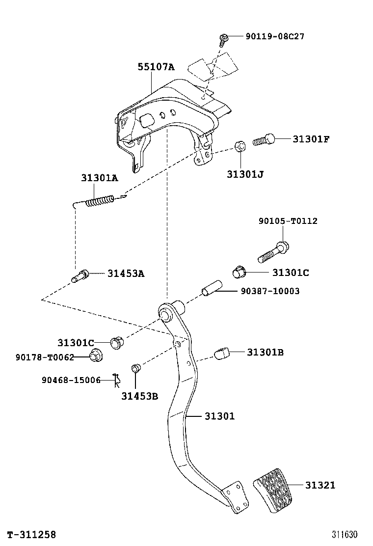  FORTUNER |  CLUTCH PEDAL FLEXIBLE HOSE