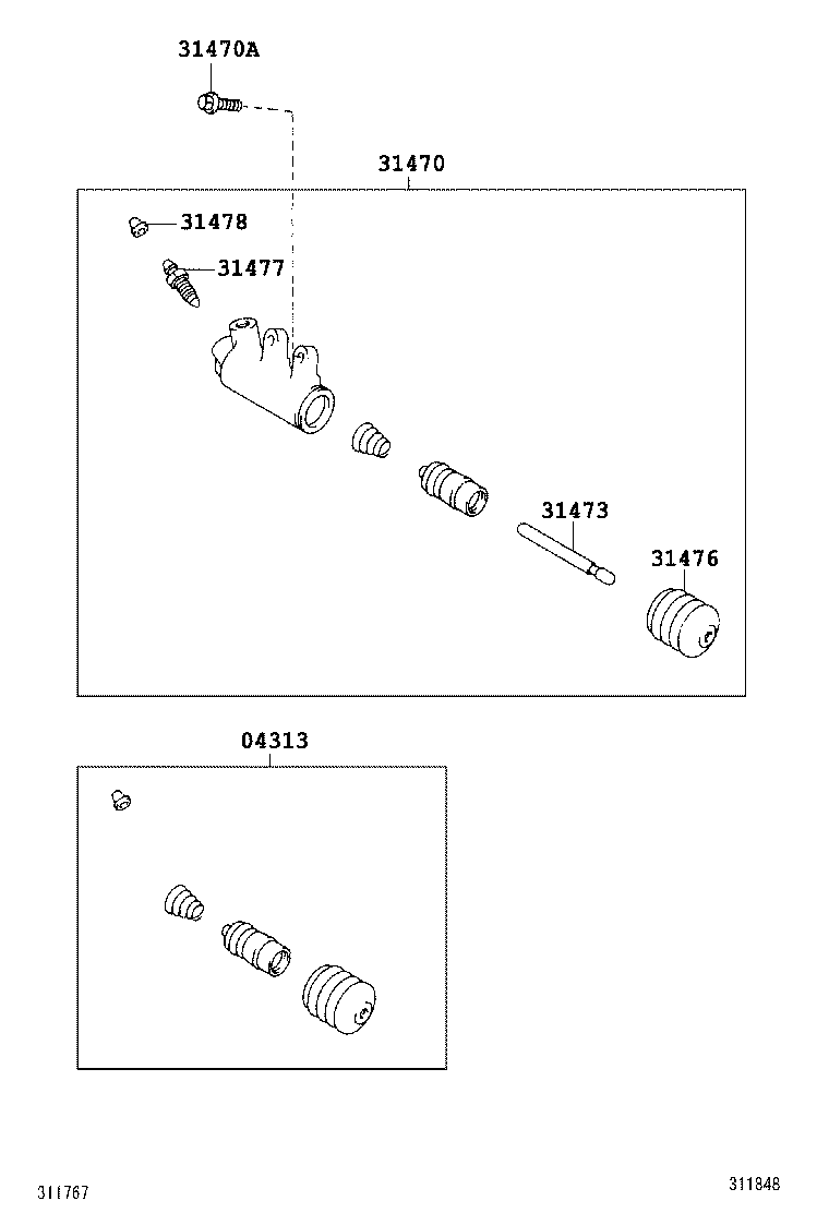  AURIS UKP |  CLUTCH RELEASE CYLINDER