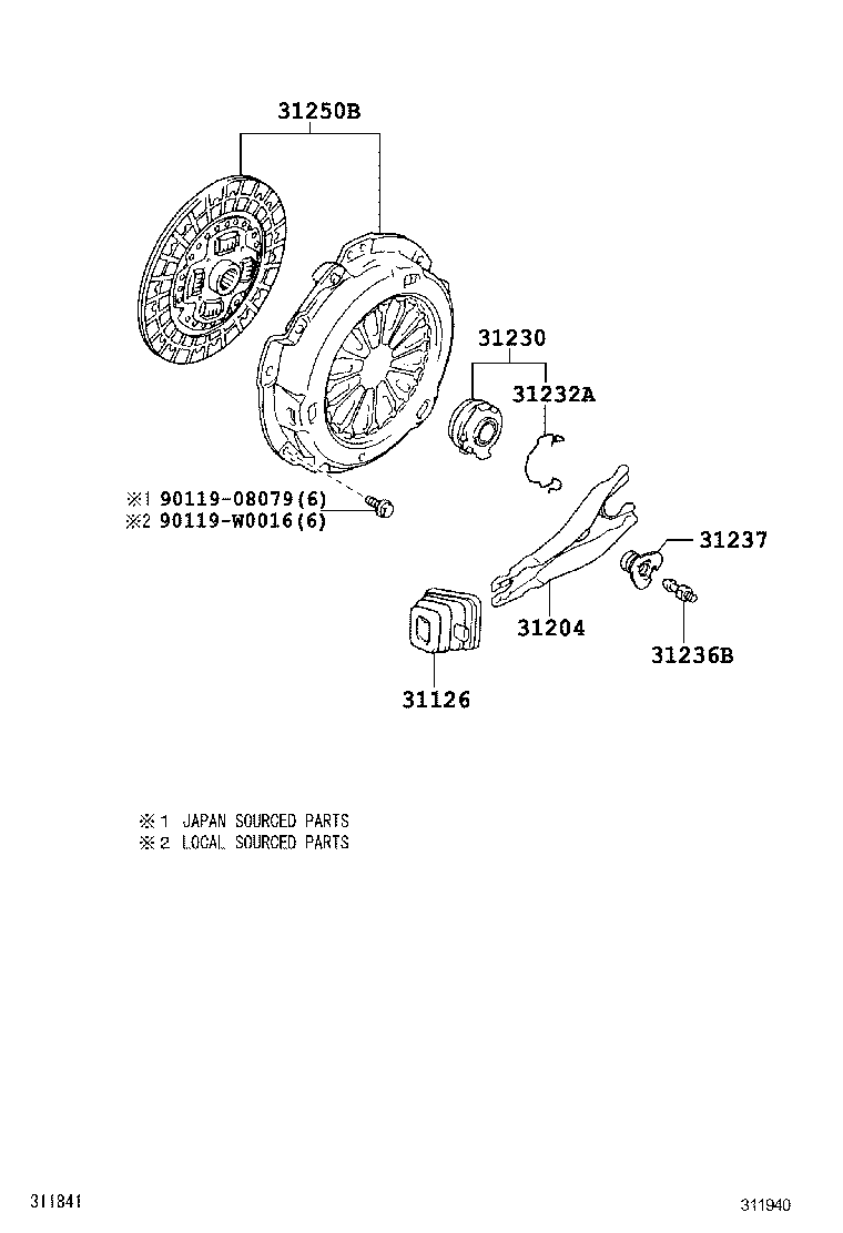  AURIS UKP |  CLUTCH RELEASE FORK