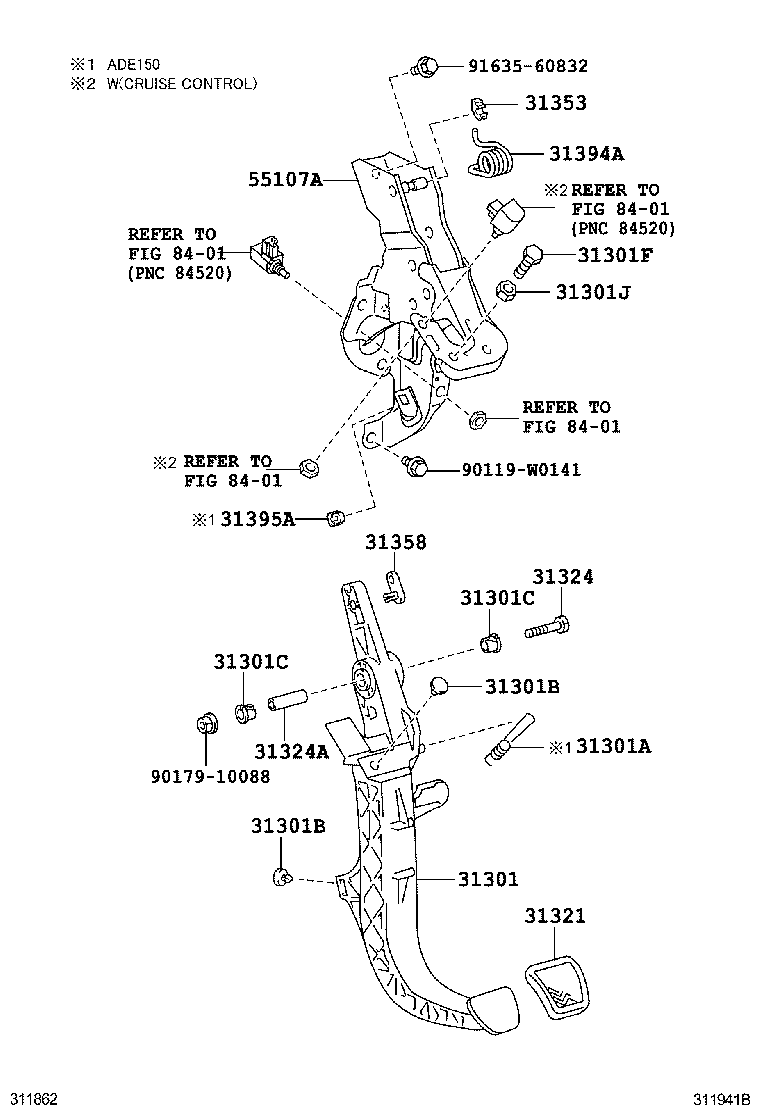  AURIS UKP |  CLUTCH PEDAL FLEXIBLE HOSE